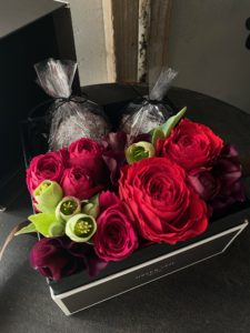 岐阜市花屋　岐阜花屋　花屋　グリーンベール グリーンヴェール greenveil　バレンタインギフト　フラワーボックス　フォンダンショコラ　L’harmonie de la Lumière